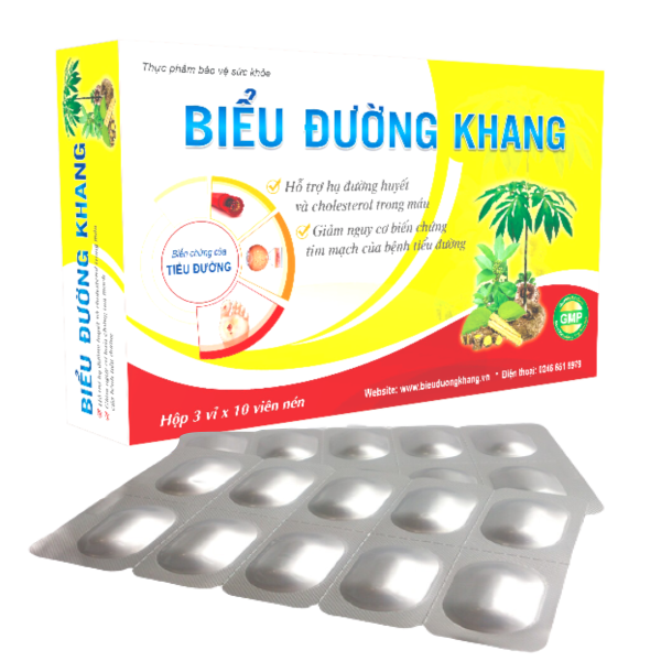 biểu đường khang - hỗ trợ hạ đường huyết và giảm cho lestrol trong máu